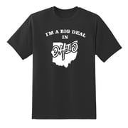 Im A Big Deal in Ohio Funny Men or Women Graphic Ohio Map Tee Mens Graphic T Shirts Black,3XL