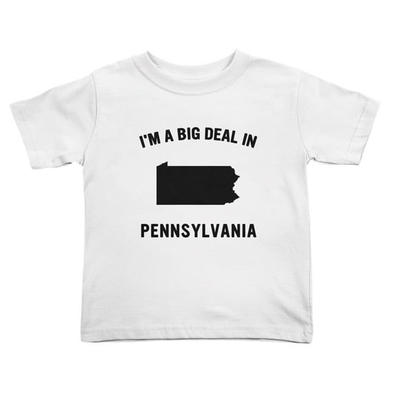 I'm A Big Deal in Pennsylvanias Cute Toddler T Shirts for Boys Girls (White, Youth L)