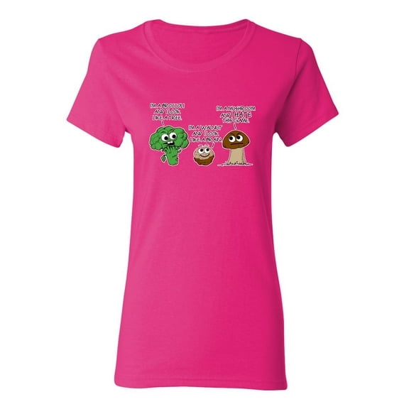 I'm A Broccoli And I Look Like A Tree Sarcastic Novelty Gift Idea Adult Humor Funny Women's Casual Tees