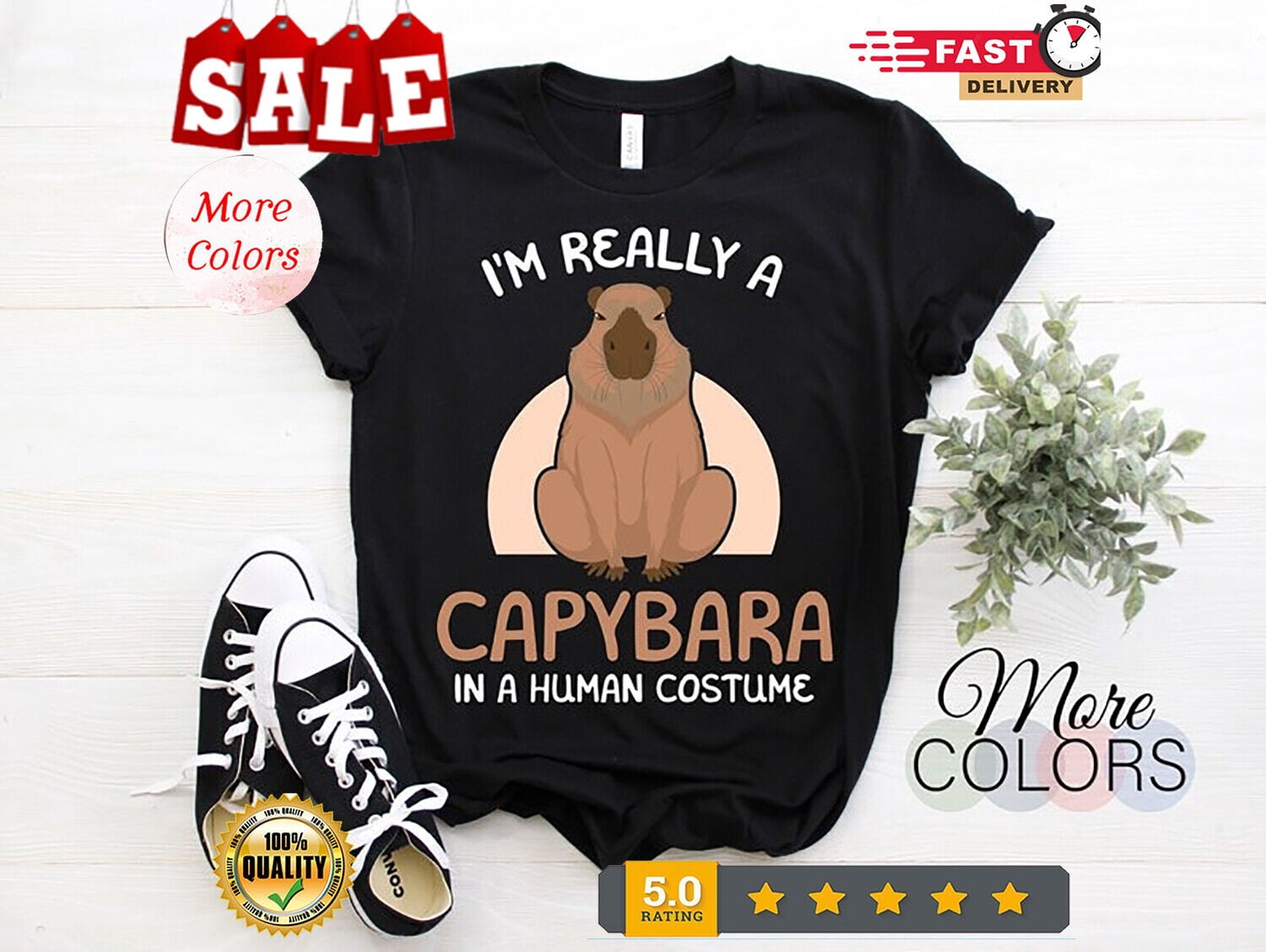 I'm A Capybara In A Human Costume T-Shirt, Capybaras Lovers Gift ...