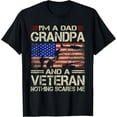 thumbnail image 1 of I'm A Dad Grandpa And Veteran Funny Retro Papa Grandpa Gifts T-Shirt, 1 of 4