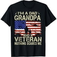 thumbnail image 1 of I'm A Dad Grandpa And Veteran Retro Fathers Day Vintage T-Shirt, 1 of 4