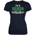 thumbnail image 1 of I'm A Dragon What's Your Superpower Navy Juniors Soft T-Shirt - X-Large, 1 of 1