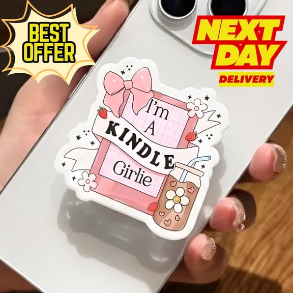 I'm A E-reader Girlie MagSafe Phone Grip: Kawaii E-reader Reader Magnetic GripTok, Fun Phone Holder for Book Lovers, Reading Addict Accessory