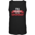 thumbnail image 1 of I'm A Grandpa What's Your Superpower Black Adult Tank Top, 1 of 1