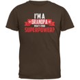 thumbnail image 1 of I'm A Grandpa What's Your Superpower Brown Adult T-Shirt - 3X-Large, 1 of 1