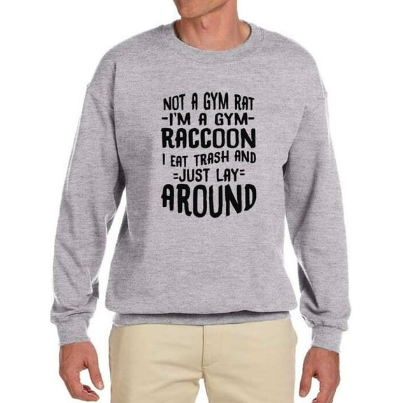 I'm A Gym Raccoon Sweatshirt Men -Smartprints Designs, Male Large
