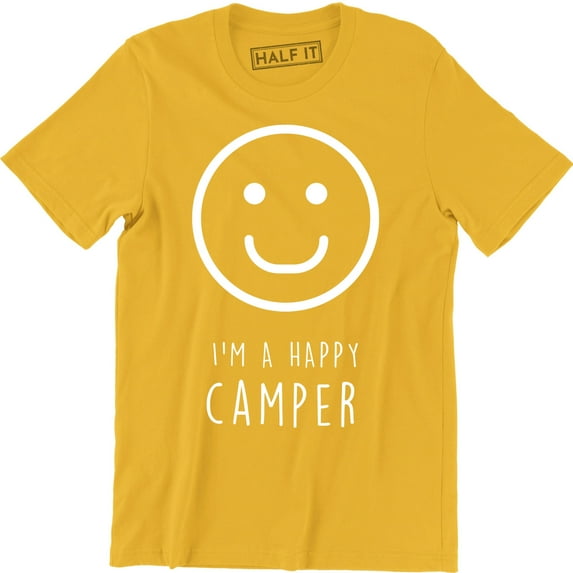 I'm A Happy Camper Funny Smile Face Emoji Tourism Camping Travel Men T-Shirt