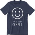 thumbnail image 1 of I'm A Happy Camper Funny Smile Face Emoji Tourism Camping Travel Men T-Shirt, 1 of 4