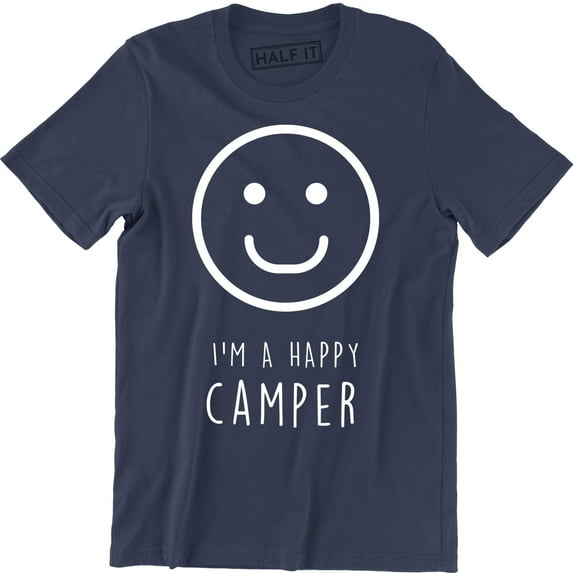 I'm A Happy Camper Funny Smile Face Emoji Tourism Camping Travel Men T-Shirt