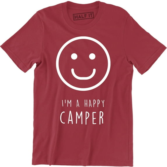 I'm A Happy Camper Funny Smile Face Emoji Tourism Camping Travel Men T-Shirt