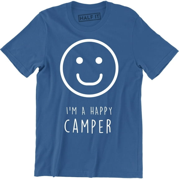 I'm A Happy Camper Funny Smile Face Emoji Tourism Camping Travel Men T-Shirt