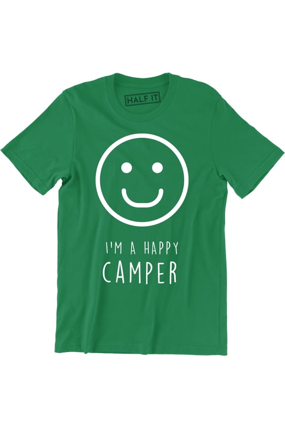 I'm A Happy Camper Funny Smile Face Emoji Tourism Camping Travel Men T-Shirt