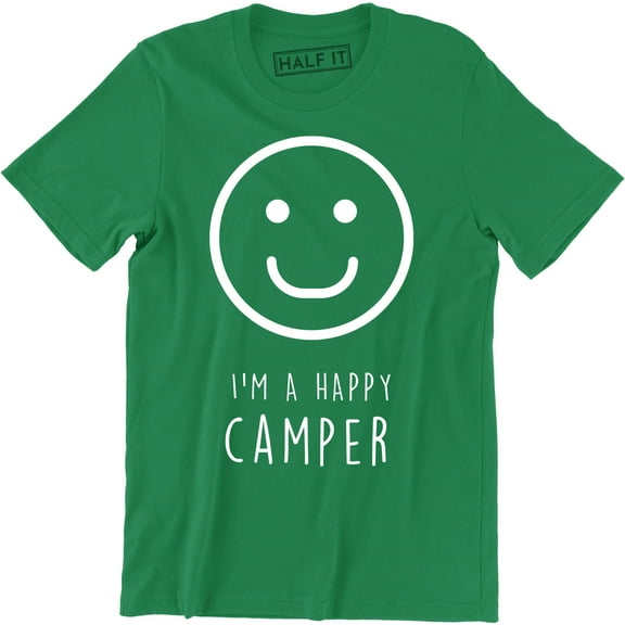 I'm A Happy Camper Funny Smile Face Emoji Tourism Camping Travel Men T-Shirt