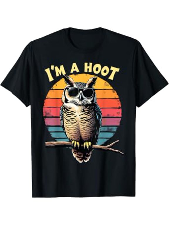 I'm A Hoot Saying Owl Bird Retro Vintage T-Shirt