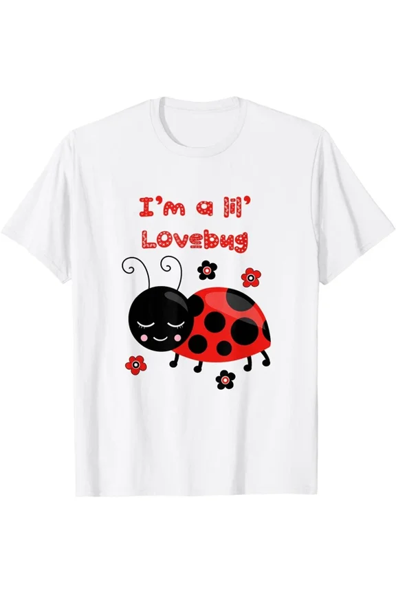 I'm A Lil Lovebug Love Bug Ladybug and Flowers T-Shirt