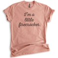 thumbnail image 1 of I'm A Little Firecracker T-shirt, Unisex Women's Men's Shirt, July 4th Shirt, Patriotic Shirt, Heather Sunset, Medium, 1 of 6
