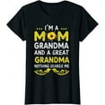 thumbnail image 1 of I'm A Mom Grandma Great Nothing Scares Me Mothers Day Gifts Crewneck T-Shirt, 1 of 3