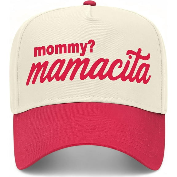 I'm A Mommy Mamacita Cherries Vintage Trucker Hat Nic Huda Funny Quote Premium Snapback Baseball Hat for Men & Women
