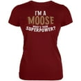 thumbnail image 1 of I'm A Moose What's Your Superpower Juniors Soft T Shirt Garnet Red LG, 1 of 1