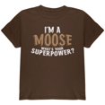 thumbnail image 1 of I'm A Moose What's Your Superpower Youth T Shirt Brown YSM, 1 of 1