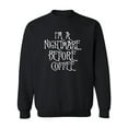 thumbnail image 1 of I'm A Nightmare Before Coffee Crewneck Sweatshirt, 1 of 3