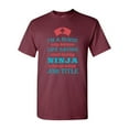 thumbnail image 1 of I'm A Nurse Only Because Life Saving Multi Tasking Ninja Is Not An Actual Job Title Funny DT Adult T-Shirt Tee, 1 of 2