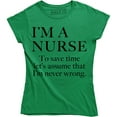 thumbnail image 1 of I'm A Nurse To Save Time Let's Assume That I'm Never Wrong Women's T-Shirt, 1 of 4