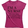 thumbnail image 1 of I'm A Nurse To Save Time Let's Assume That I'm Never Wrong Women's T-Shirt, 1 of 4