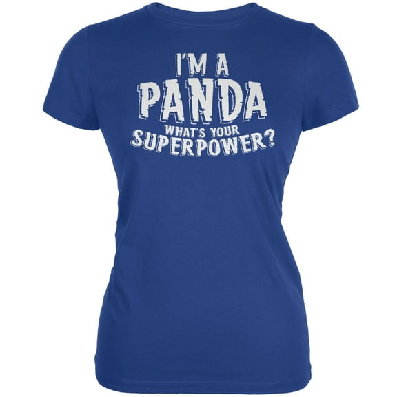 I'm A Panda What's Your Superpower Royal Juniors Soft T-Shirt - Medium