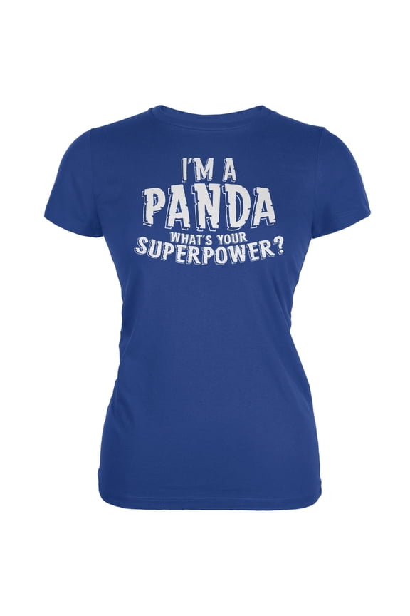 I'm A Panda What's Your Superpower Royal Juniors Soft T-Shirt - Medium
