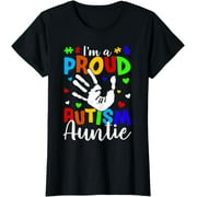 I'm A Proud Autism Auntie Cute Autism Awareness Gifts T-Shirt