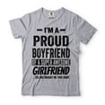 thumbnail image 1 of I'm A Proud Boyfriend Shirt Funny Boyfriend Girlfriend Tee Relationship Shirt Valentine's Day Gift (X-Large Grey), 1 of 6