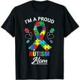 thumbnail image 1 of I'm A Proud Mom Autism Awareness Autism Ribbon Mother T-Shirt, 1 of 4