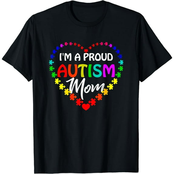 I'm A Proud Mom Autism Awareness Family Matching T-Shirt