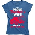 thumbnail image 1 of I'm A Proud Truckers Wife Truck driver Women Pride Work Hard Hustle T-Shirt, 1 of 4