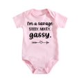 thumbnail image 1 of I’m A Savage, Sassy, Moody, Gassy - Baby Clothes - Funny Newborn Bodysuit Outfits for Infants Medium Pink-style-1 9-12M, 1 of 4