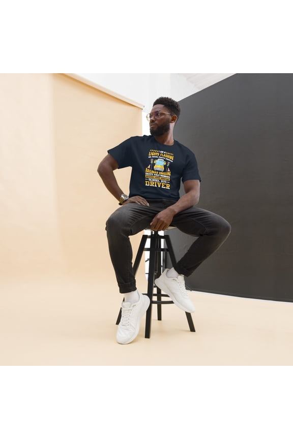 I'm A School Bus Driver Retired Drivers Driving classic tee (Navy)