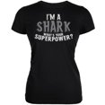 thumbnail image 1 of I'm A Shark What's Your Superpower Black Juniors Soft T-Shirt - X-Large, 1 of 1