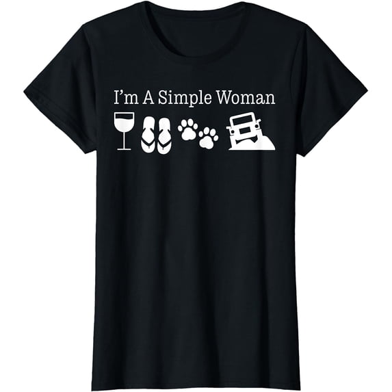 I'm A Simple Woman Love Flip Flops Dog T-Shirt