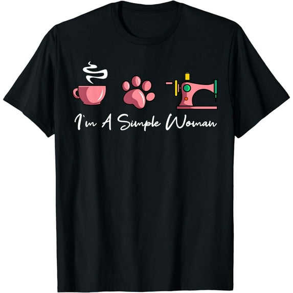 I'm A Simple Woman Sewing Machine Women's Day T-Shirt