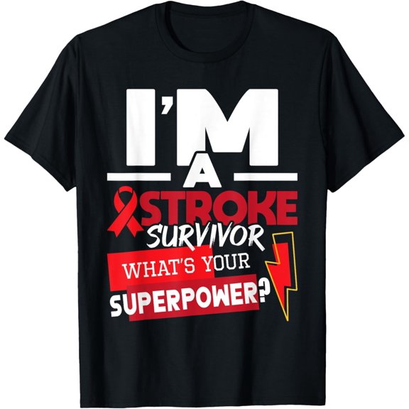 I'm A Stroke Survivor - Stroke Awareness Red Ribbon T-Shirt