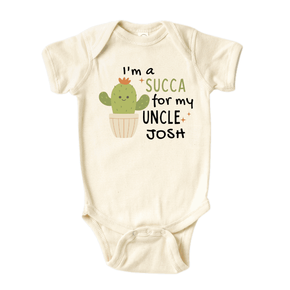I'm A Succa For My Uncle Baby Bodysuit, Newborn Outfit, Baby Clothes, GiftforChildren 18m Natural