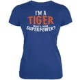 thumbnail image 1 of I'm A Tiger What's Your Superpower Royal Juniors Soft T-Shirt - Large, 1 of 1