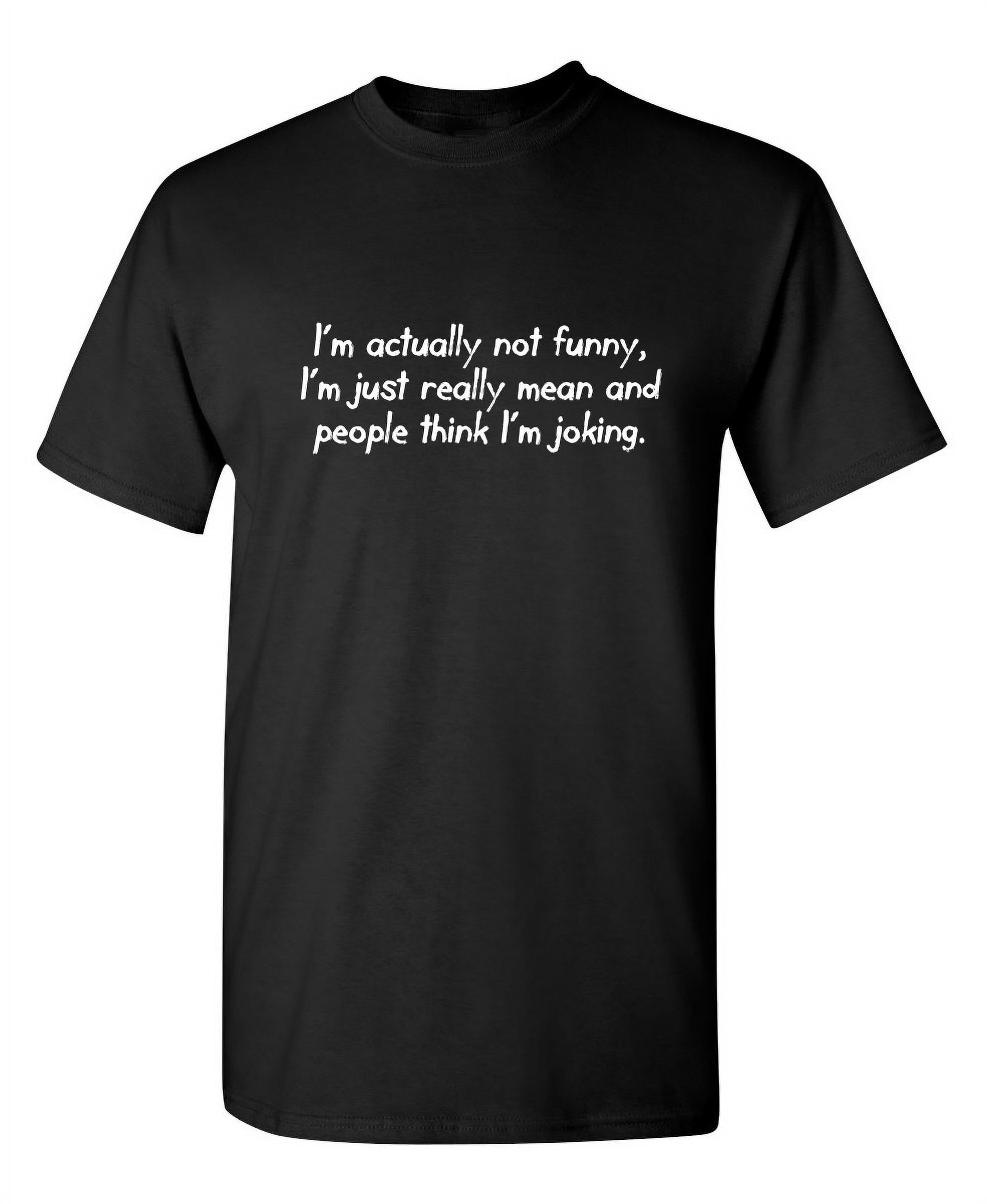 Im Actually Not Funny I Am Just Really Mean Sarcasm Laugh Tshirt Novelty Humor Joking T For 9074