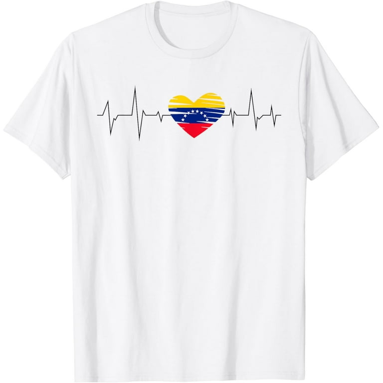 I'm American My Heart Beats For Venezuela T-Shirt Bandera I'm American My Heart Beats For Venezuela T-Shirt Bandera