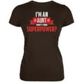 thumbnail image 1 of I'm An Aunt What's Your Superpower Brown Juniors Soft T-Shirt - X-Large, 1 of 1