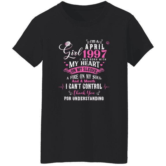I'm April Girl 1997 29Th Birthday Vintage 29 Years Old Bday Women T-Shirt