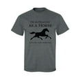 thumbnail image 1 of I'm As Healthy As A Horse Adult Short Sleeve T-shirt, 1 of 4