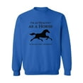 thumbnail image 1 of I'm As Healthy As A Horse Crewneck Sweatshirt, 1 of 3